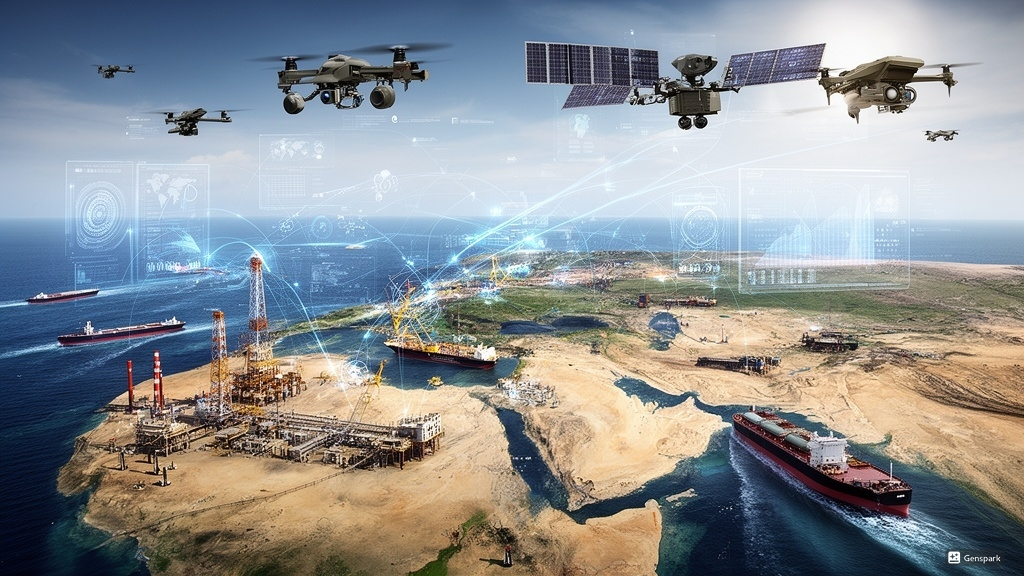 중동 갈등과 에너지 공급망 AI 기술 경쟁을 설명하는 국제 정세 이미지