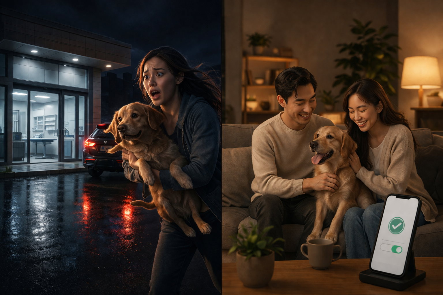 갑작스러운 반려동물 병원비와 보험의 생활비화를 보여주는 이미지